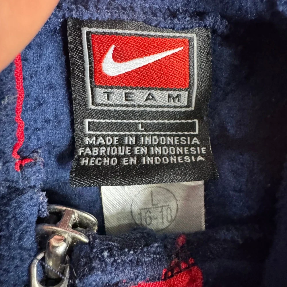 Nike Hoodie Youth Size L Navy Blue NBA Team Fleece Quarter Zip Pullover Athletic